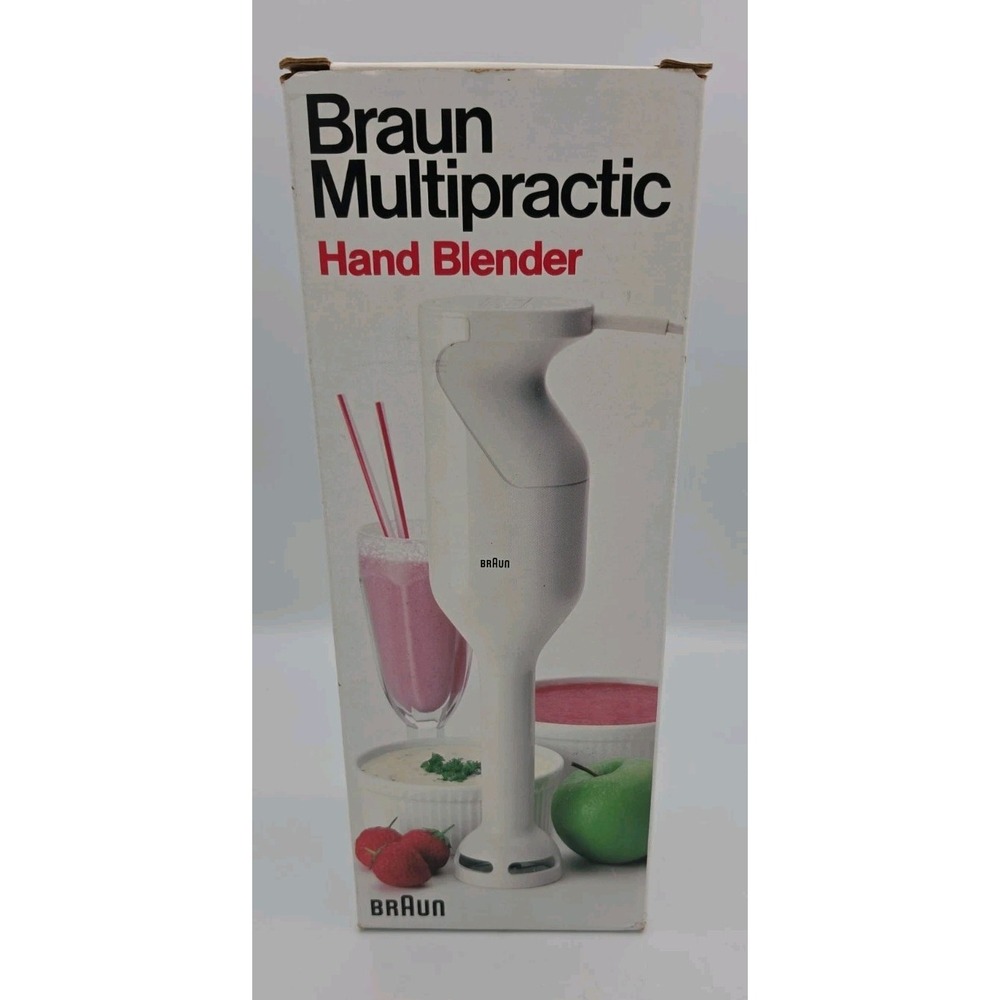 Vtg Braun Multipractic Hand Blender in Original Box MR30 with Paperwork Tested